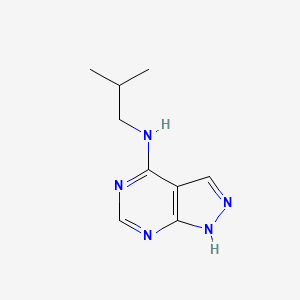 molecular formula C9H13N5 B7841023 N-(2-methylpropyl)-1H-pyrazolo[3,4-d]pyrimidin-4-amine 