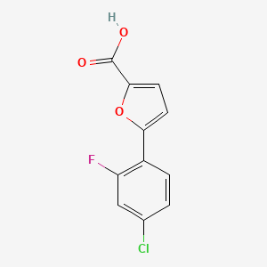molecular formula C11H6ClFO3 B7841355 5-(4-Chloro-2-fluorophenyl)furan-2-carboxylic acid 