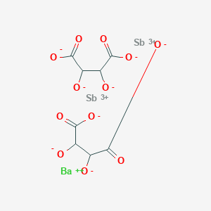 molecular formula C16H16BaO24Sb2 B078418 antimony(3+);barium(2+);2,3-dioxidobutanedioate CAS No. 12655-04-8