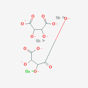 molecular formula C16H16BaO24Sb2 B078418 Antimony(3+) barium 2,3-dioxidobutanedioate(2:1:2) CAS No. 12655-04-8