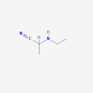molecular formula C5H10N2 B7842176 2-(Ethylamino)propanenitrile 