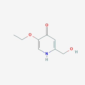 molecular formula C8H11NO3 B7842851 5-ethoxy-2-(hydroxymethyl)pyridin-4(1H)-one 