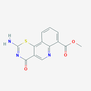 molecular formula C13H9N3O3S B7842869 methyl 2-amino-4-oxo-4H-[1,3]thiazino[5,6-c]quinoline-7-carboxylate 