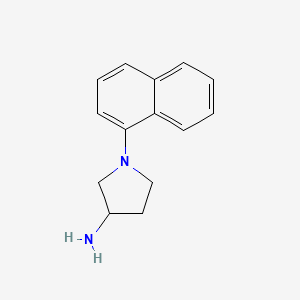 molecular formula C14H16N2 B7843495 1-(Naphthalen-1-yl)pyrrolidin-3-amine 