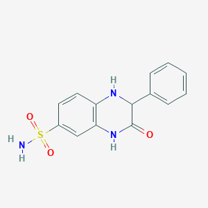molecular formula C14H13N3O3S B7843712 3-oxo-2-phenyl-2,4-dihydro-1H-quinoxaline-6-sulfonamide 