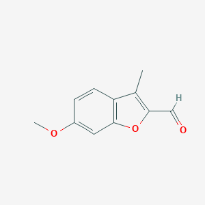 molecular formula C11H10O3 B078438 6-Methoxy-3-methyl-1-benzofuran-2-carbaldehyde CAS No. 10410-28-3