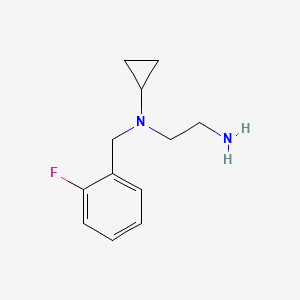 molecular formula C12H17FN2 B7844117 N*1*-Cyclopropyl-N*1*-(2-fluoro-benzyl)-ethane-1,2-diamine 