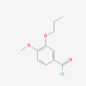 molecular formula C11H13ClO3 B7844281 4-Methoxy-3-n-propoxybenzoyl chloride 