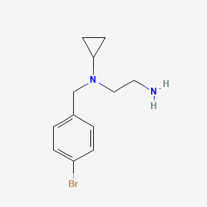 molecular formula C12H17BrN2 B7844392 N1-(4-bromobenzyl)-N1-cyclopropylethane-1,2-diamine 