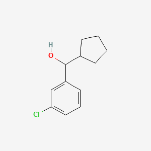 molecular formula C12H15ClO B7844794 (3-Chlorophenyl)(cyclopentyl)methanol 