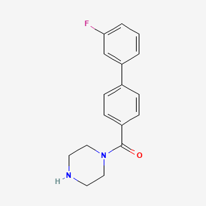 molecular formula C17H17FN2O B7845075 (3'-Fluoro-[1,1'-biphenyl]-4-yl)(piperazin-1-yl)methanone 