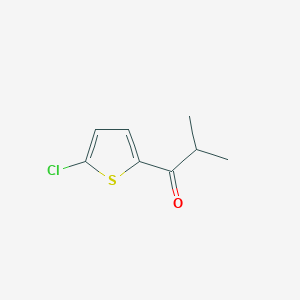 molecular formula C8H9ClOS B7845227 1-(5-Chlorothiophen-2-yl)-2-methylpropan-1-one 