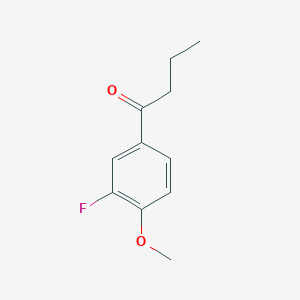 molecular formula C11H13FO2 B7845233 1-(3-Fluoro-4-methoxyphenyl)butan-1-one 