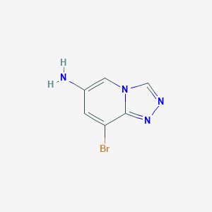 molecular formula C6H5BrN4 B7845368 8-Bromo-[1,2,4]triazolo[4,3-a]pyridin-6-amine 