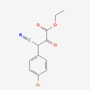 molecular formula C12H10BrNO3 B7845786 Ethyl 3-(4-bromophenyl)-3-cyano-2-oxopropanoate CAS No. 104997-51-5