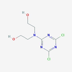 molecular formula C7H10Cl2N4O2 B078458 2,2'-((4,6-Dichloro-1,3,5-triazin-2-yl)imino)bisethanol CAS No. 13436-79-8