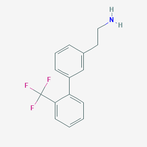 molecular formula C15H14F3N B7845861 2-(2'-(Trifluoromethyl)biphenyl-3-yl)-ethylamine 