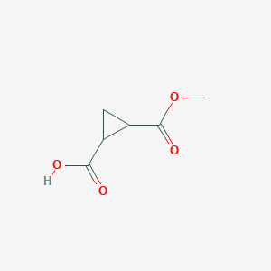 molecular formula C6H8O4 B078462 2-(甲氧羰基)环丙烷-1-羧酸 CAS No. 13279-88-4