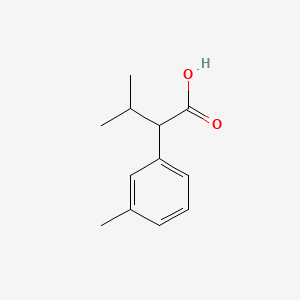 molecular formula C12H16O2 B7846443 3-Methyl-2-(3-methylphenyl)butanoic acid 