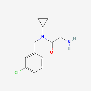 molecular formula C12H15ClN2O B7846619 2-Amino-N-(3-chloro-benzyl)-N-cyclopropyl-acetamide 