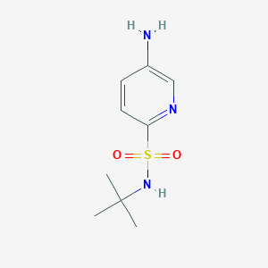 molecular formula C9H15N3O2S B7846802 5-amino-N-tert-butylpyridine-2-sulfonamide 