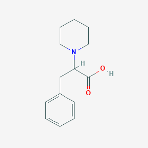 molecular formula C14H19NO2 B7847248 3-Phenyl-2-(piperidin-1-yl)propanoic acid CAS No. 4672-00-8