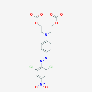 molecular formula C20H20Cl2N4O8 B078478 2,4,10-Trioxa-7-azaundecan-11-oic acid, 7-[4-[(2,6-dichloro-4-nitrophenyl)azo]phenyl]-3-oxo-, methyl ester CAS No. 10347-09-8
