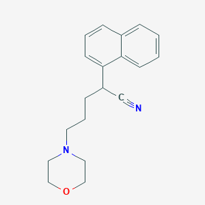molecular formula C19H22N2O B078479 5-Morpholin-4-yl-2-naphthalen-1-ylpentanenitrile CAS No. 13326-37-9