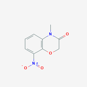 molecular formula C9H8N2O4 B7848537 4-methyl-8-nitro-2H-1,4-benzoxazin-3(4H)-one 