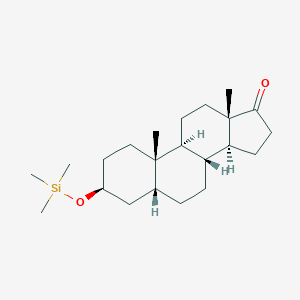 molecular formula C22H38O2Si B078502 3beta-(Trimethylsiloxy)-5beta-androstan-17-one CAS No. 10426-96-7