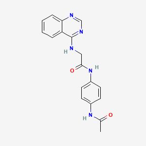 molecular formula C18H17N5O2 B7851912 N-(4-acetamidophenyl)-2-(quinazolin-4-ylamino)acetamide 