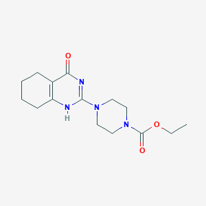 molecular formula C15H22N4O3 B7852002 ethyl 4-(4-oxo-5,6,7,8-tetrahydro-1H-quinazolin-2-yl)piperazine-1-carboxylate 