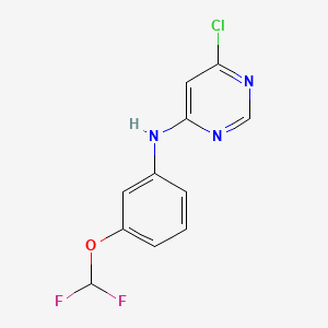 molecular formula C11H8ClF2N3O B7852041 N-(6-chloro-4-pyrimidinyl)-N-[3-(difluoromethoxy)phenyl]amine 