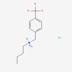 molecular formula C12H17ClF3N B7852082 Butyl-[[4-(trifluoromethyl)phenyl]methyl]azanium;chloride 