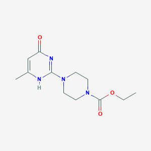 molecular formula C12H18N4O3 B7852310 ethyl 4-(6-methyl-4-oxo-1H-pyrimidin-2-yl)piperazine-1-carboxylate 