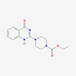 molecular formula C15H18N4O3 B7852315 ethyl 4-(4-oxo-1H-quinazolin-2-yl)piperazine-1-carboxylate 