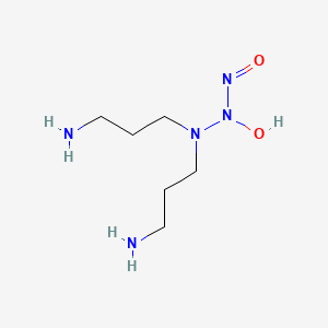 molecular formula C6H17N5O2 B7852511 N-[bis(3-aminopropyl)amino]-N-hydroxynitrous amide 