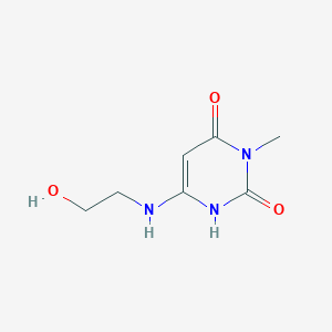 molecular formula C7H11N3O3 B078526 3-Methyl-6-(2-hydroxyethylamino)uracil CAS No. 13300-30-6