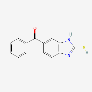 molecular formula C14H10N2OS B7852856 phenyl-(2-sulfanyl-3H-benzimidazol-5-yl)methanone 