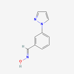 molecular formula C10H9N3O B7852902 3-(1H-pyrazol-1-yl)benzenecarbaldehyde oxime 