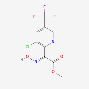 molecular formula C9H6ClF3N2O3 B7852954 methyl (2E)-2-[3-chloro-5-(trifluoromethyl)pyridin-2-yl]-2-hydroxyiminoacetate 