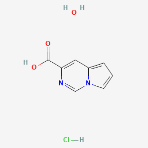 molecular formula C8H9ClN2O3 B7853050 Pyrrolo[1,2-c]pyrimidine-3-carboxylic acid hydrochloride hydrate 