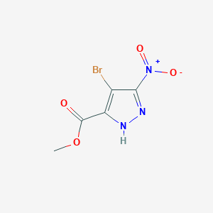 molecular formula C5H4BrN3O4 B7853085 methyl 4-bromo-3-nitro-1H-pyrazole-5-carboxylate 