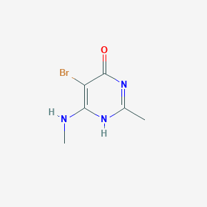 molecular formula C6H8BrN3O B7853187 5-bromo-2-methyl-6-(methylamino)-1H-pyrimidin-4-one 