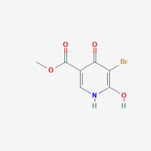 molecular formula C7H6BrNO4 B7853198 methyl 5-bromo-6-hydroxy-4-oxo-1H-pyridine-3-carboxylate 