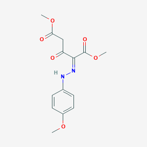 molecular formula C14H16N2O6 B7853338 dimethyl (2E)-2-[(4-methoxyphenyl)hydrazinylidene]-3-oxopentanedioate 