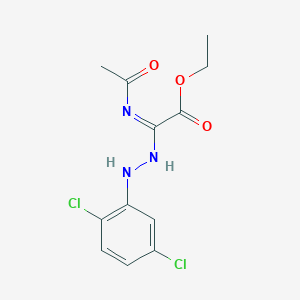 molecular formula C12H13Cl2N3O3 B7853345 ethyl 2-acetylimino-2-[2-(2,5-dichlorophenyl)hydrazinyl]acetate 
