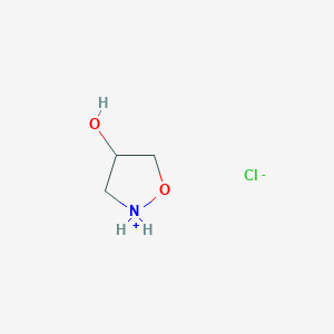 molecular formula C3H8ClNO2 B7853364 4-Hydroxytetrahydroisoxazol-2-iumchloride 