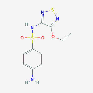 molecular formula C10H12N4O3S2 B078535 Sulfatrozole CAS No. 13369-07-8