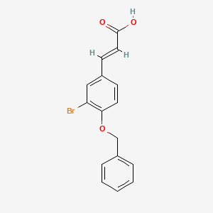 molecular formula C16H13BrO3 B7853604 3-[4-(Benzyloxy)-3-bromophenyl]acrylic acid 